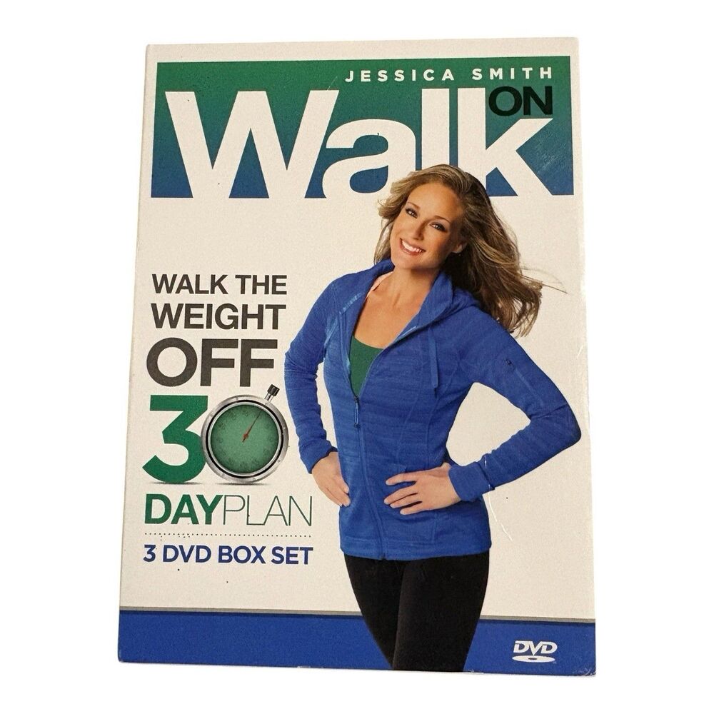 WALK ON: WALK THE WEIGHT OFF 30 Day Plan 3 DVD Box Set Jessica Smith